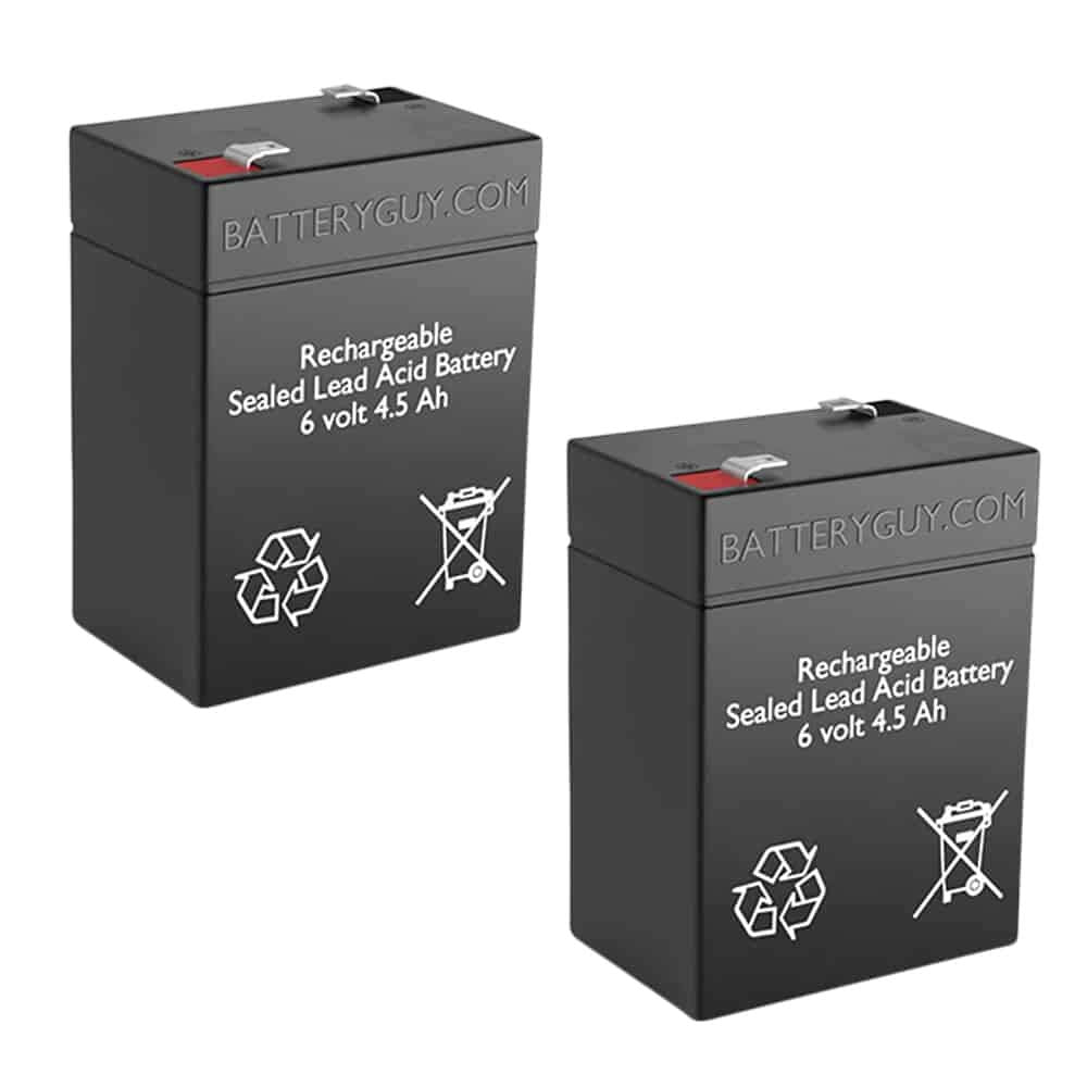 6V 4.5Ah SLA Rechargeable Batteries Qty of 2 U5395