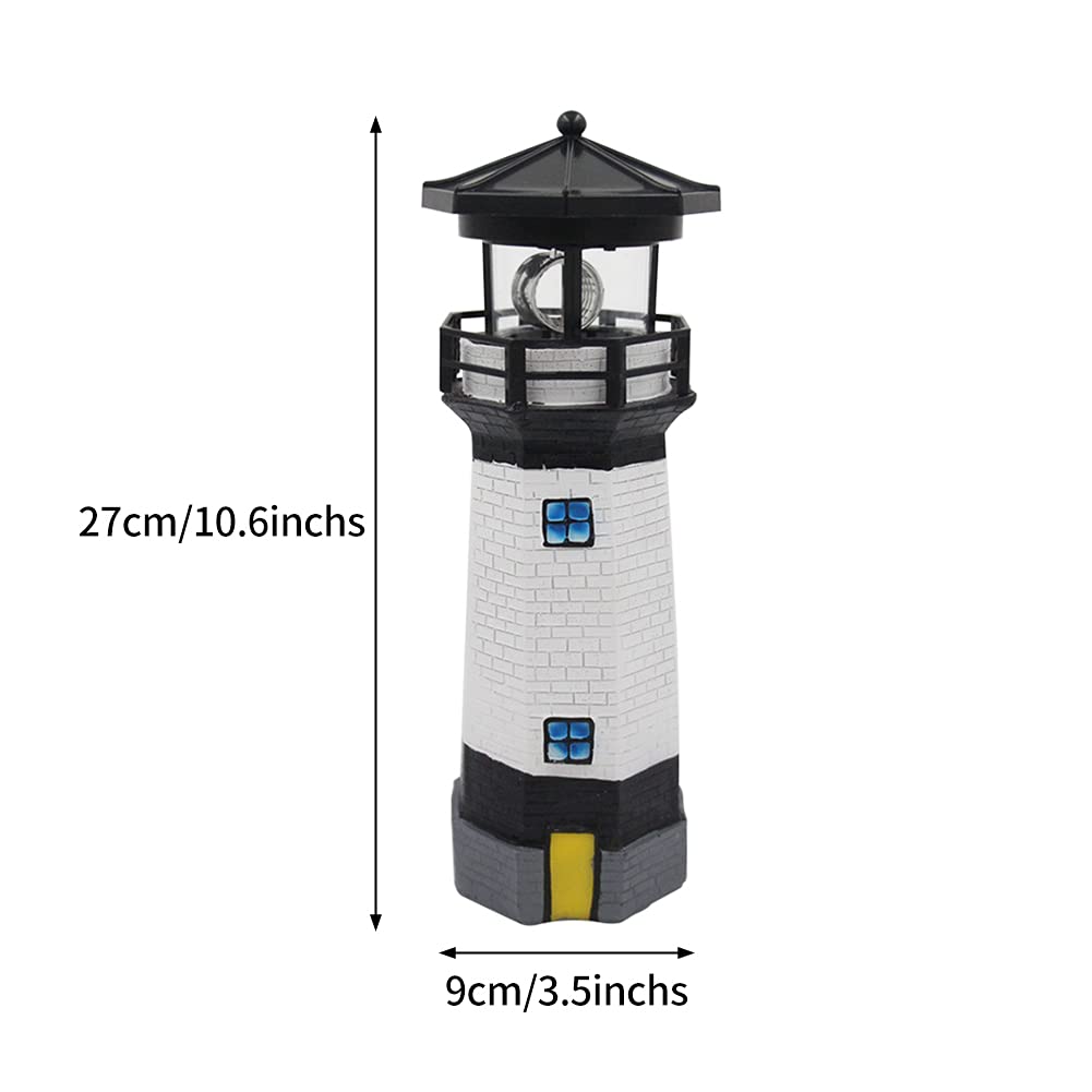 Solar Lighthouse Rotating Beacon Light P777