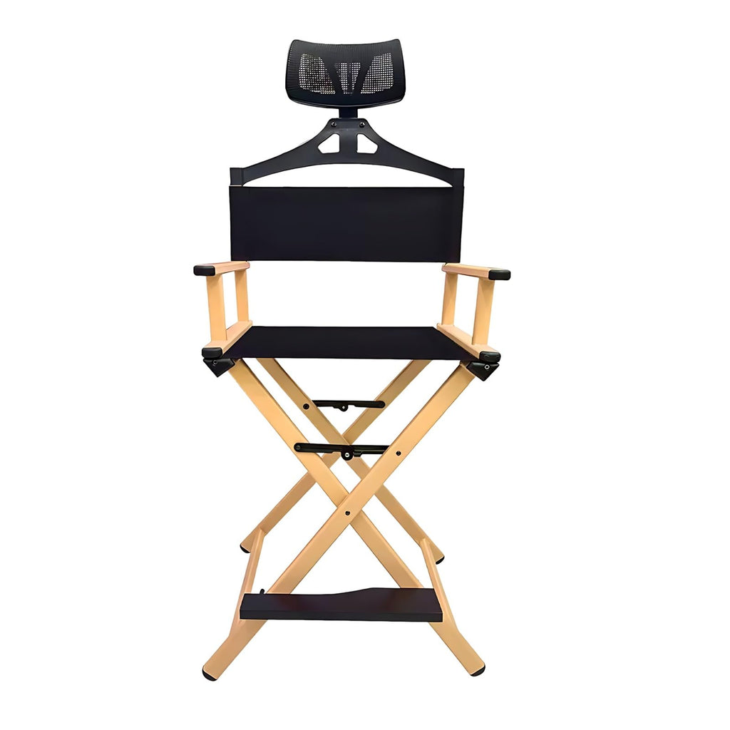 Tall Folding Directors Chair with Adjustable Headrest H2658