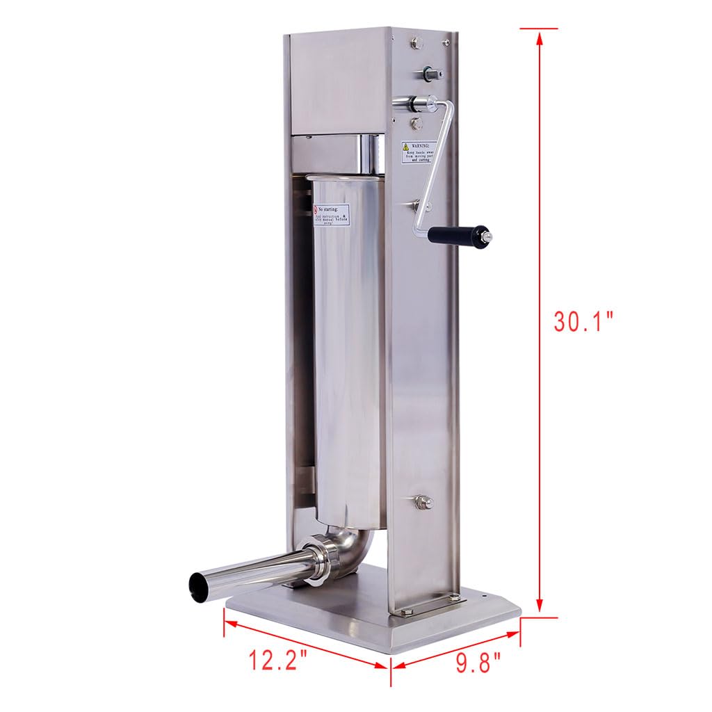 7L Stainless Steel Vertical Sausage Stuffer T2088