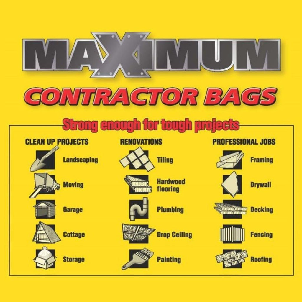 Heavy Duty 42-Gallon 3 Mil Black Garbage Bags 32 Counts J30752