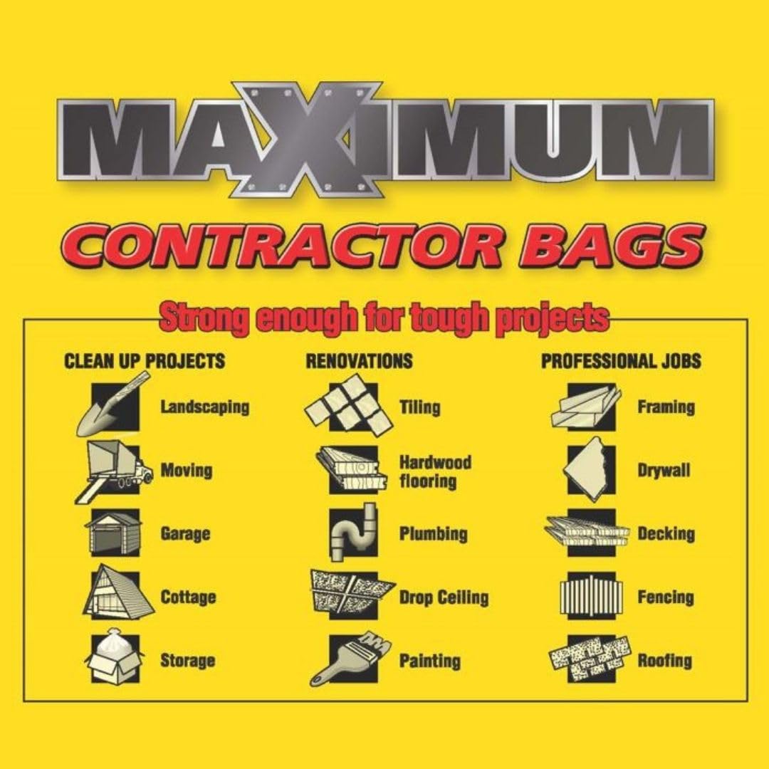 Heavy Duty 42-Gallon 3 Mil Black Garbage Bags 32 Counts J30752