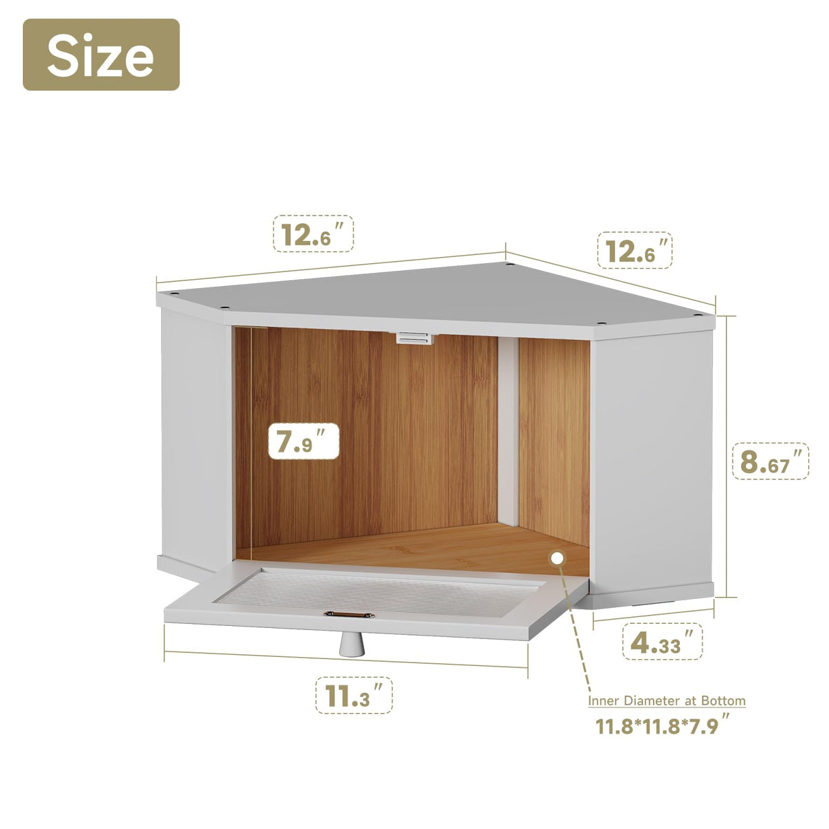 White Medium Bread Box R76921