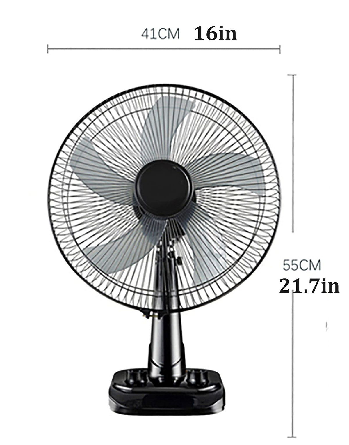16-Inch 3 Speed 5 Blades Pedestal Fan White J199