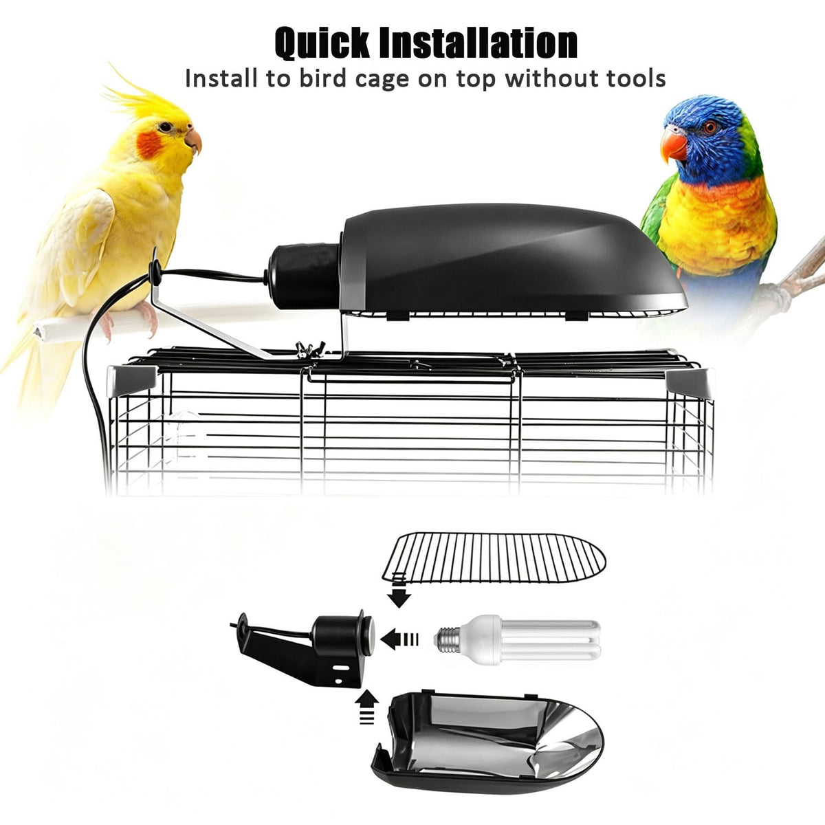 Bird Cage Light Fixture Combo Kit with Bulb H339