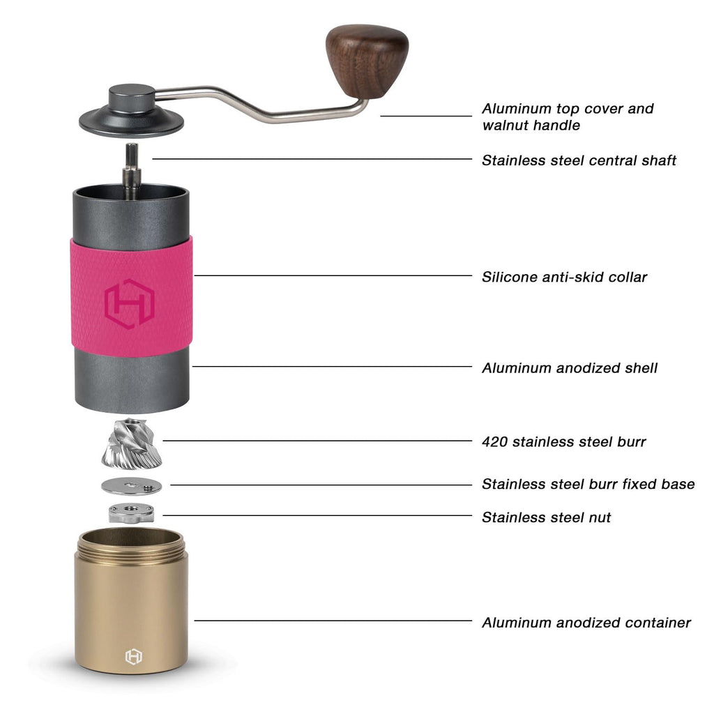 Manual Coffee Grinder 30g CNC Stainless Steel Conical Burr Q32007