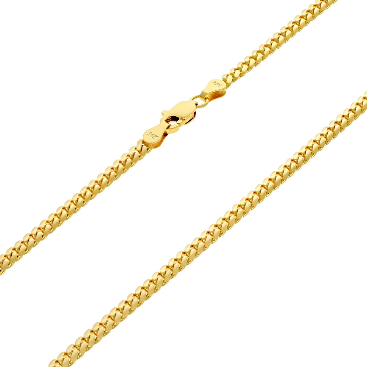 14k Yellow Gold Cuban Link Chain Necklace R281