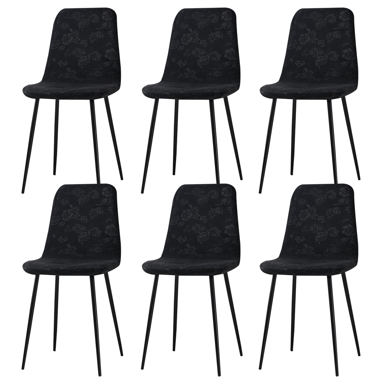 Stretch Removable Jacquard Dining Chair Covers Set A7229