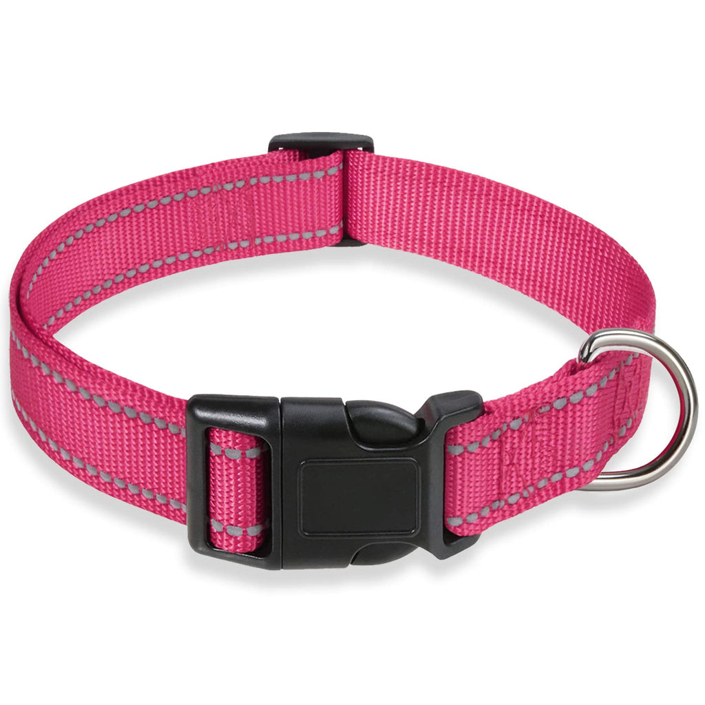 Reflective Adjustable Pink Dog Collar W780