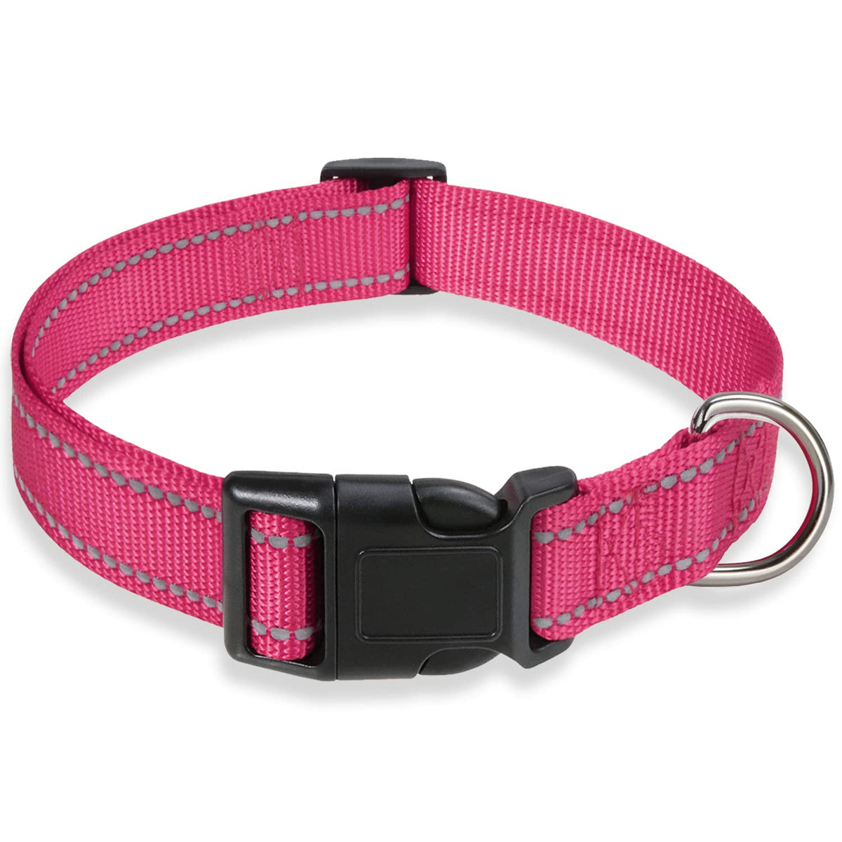 Reflective Adjustable Pink Dog Collar W780
