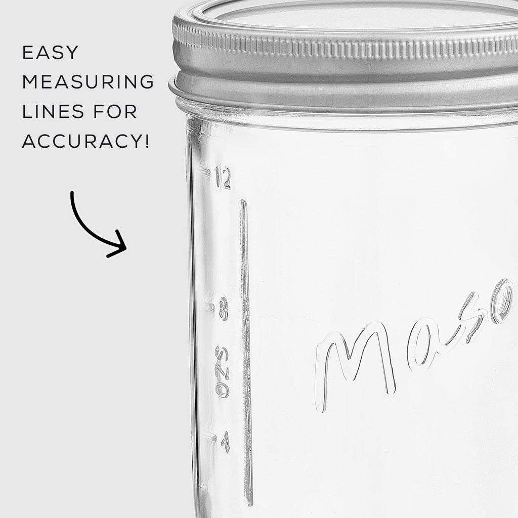 16 Oz 6-Pack Wide Mouth Glass Mason Jars with Lids D6270