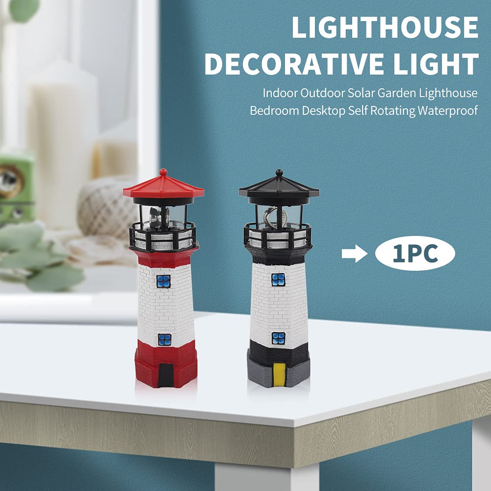 Solar Lighthouse Rotating Beacon Light P777