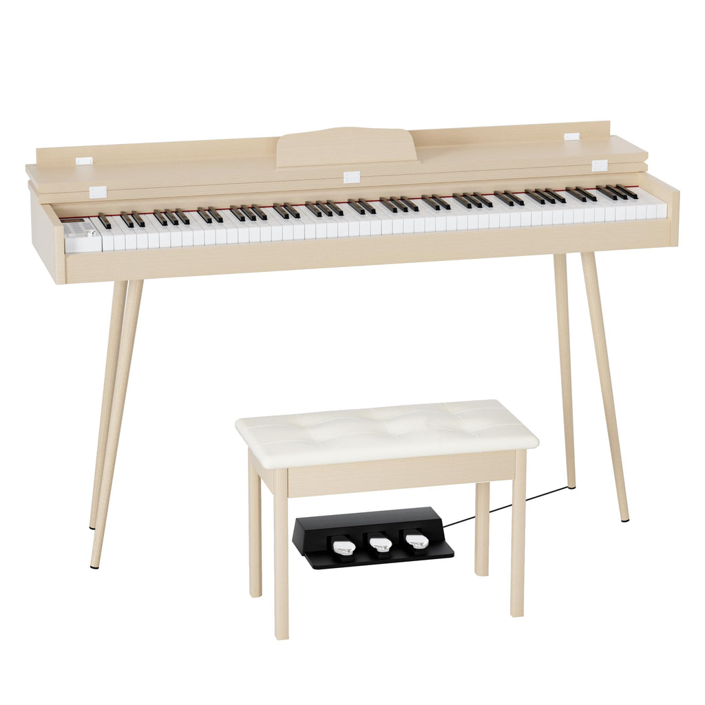 88-Key Weighted Digital Piano with 3-Pedal and Stand W495057