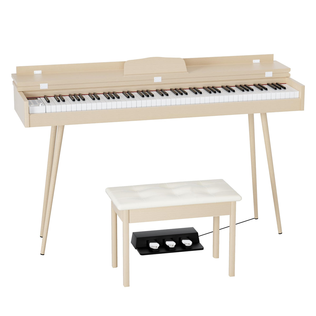 88-Key Weighted Digital Piano with 3-Pedal and Stand W495057