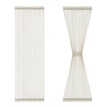 Natural Linen French Door Curtains 25x72 Inch Rod Pocket 2 Panels J6263
