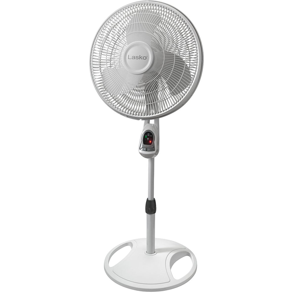 12" Utility Fan and 16" White Oscillating Pedestal Stand Fan with Remote K797899