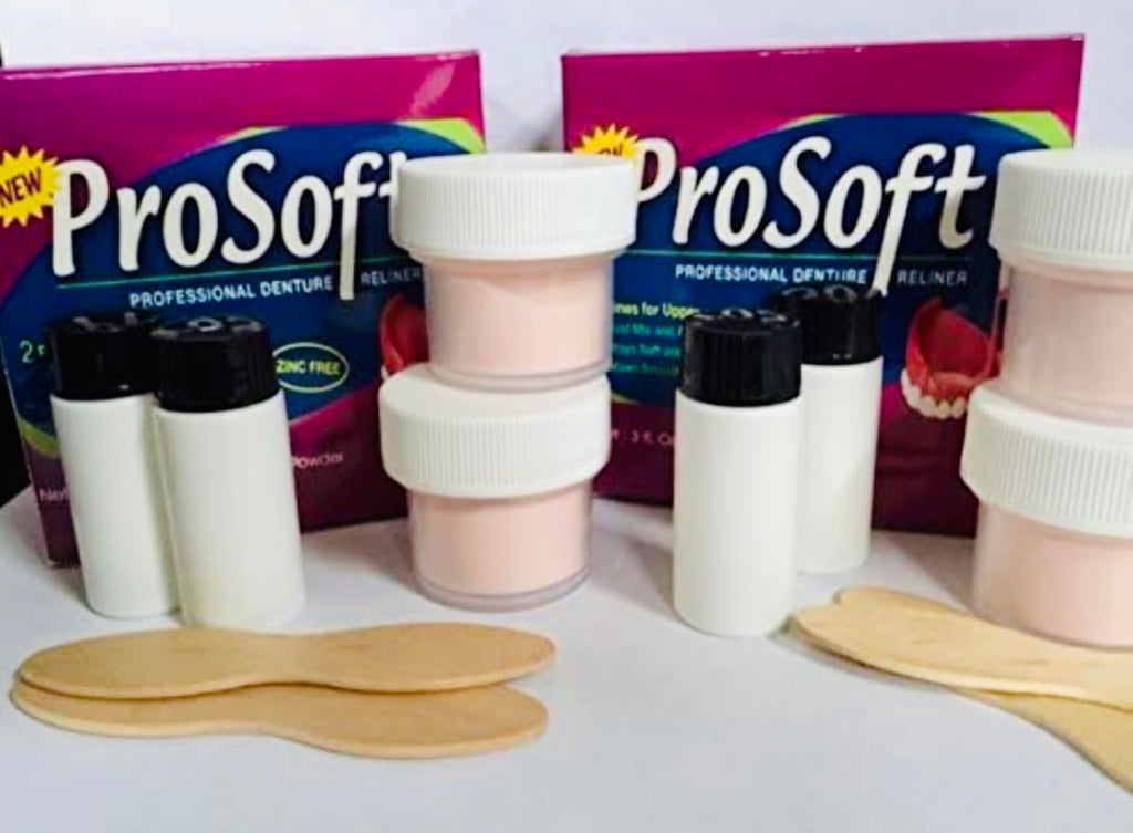 Denture Reline Kit, Soft Reliner, Zinc-Free, 4 Applications H36533