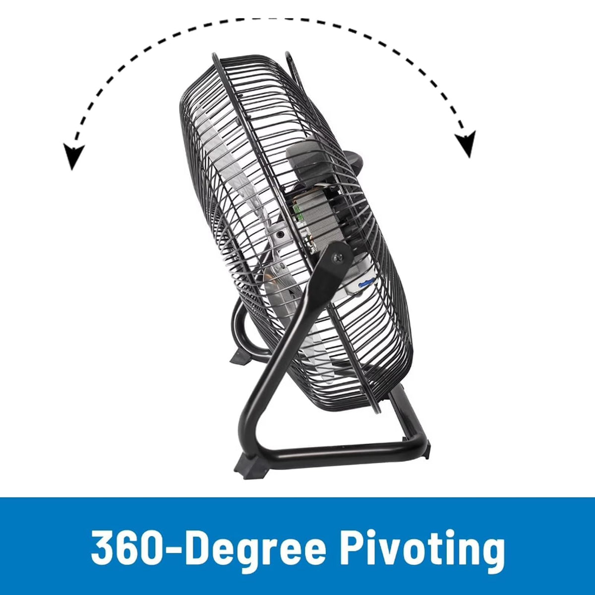 8 Inch 3-Speed High Velocity Metal Floor Fan I603626