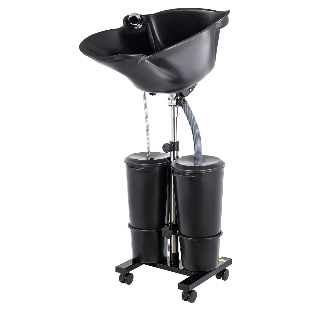 Portable Shampoo Bowl with Electric Pump, Adjustable Height Hair Washing Station with 2 Bucket O475