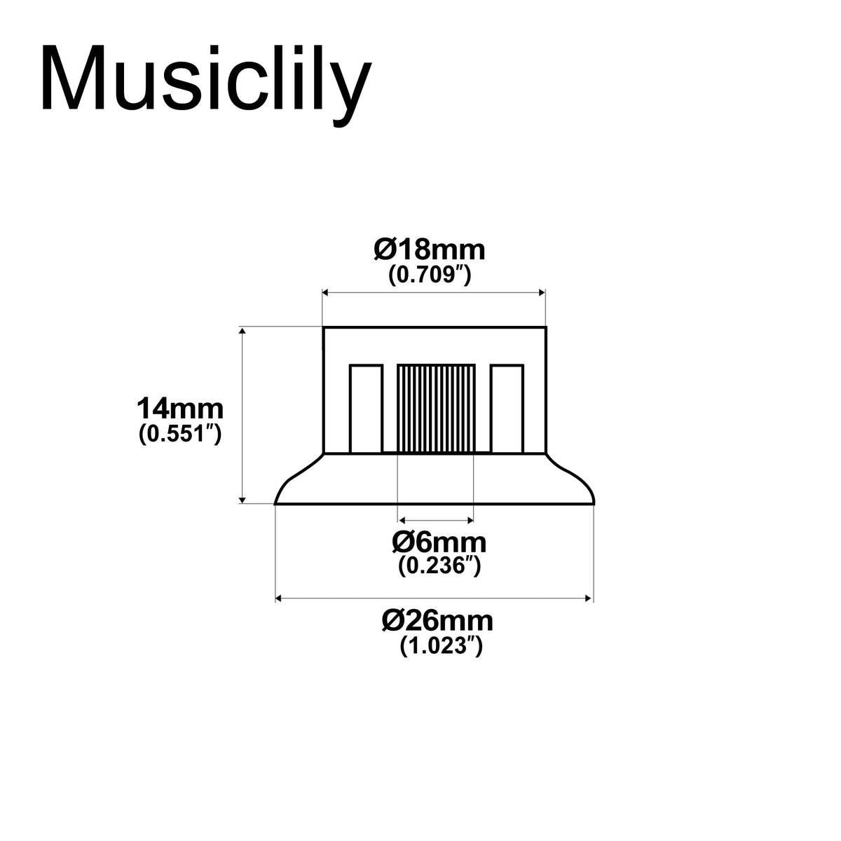 Black Volume Knobs K2555