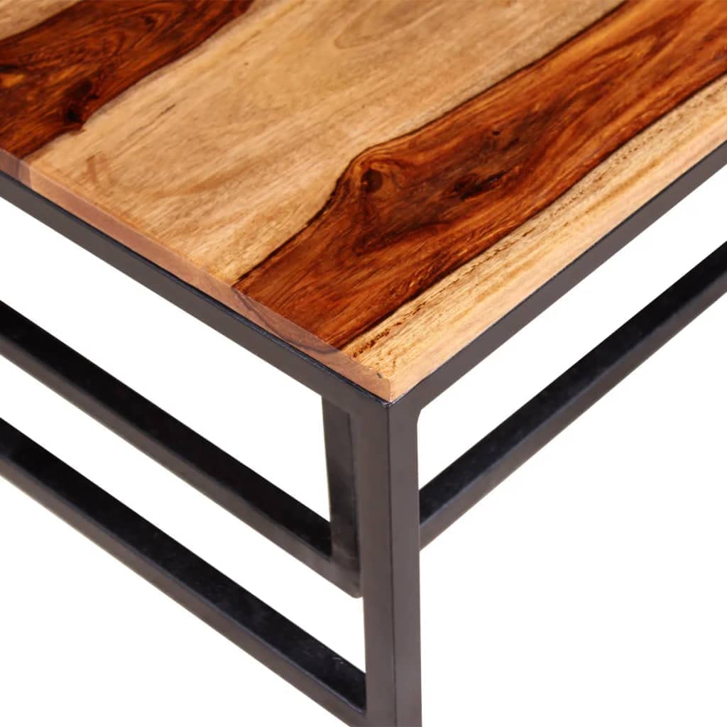 Two Piece Solid Sheesham Wood Nesting Coffee Table Set H9373