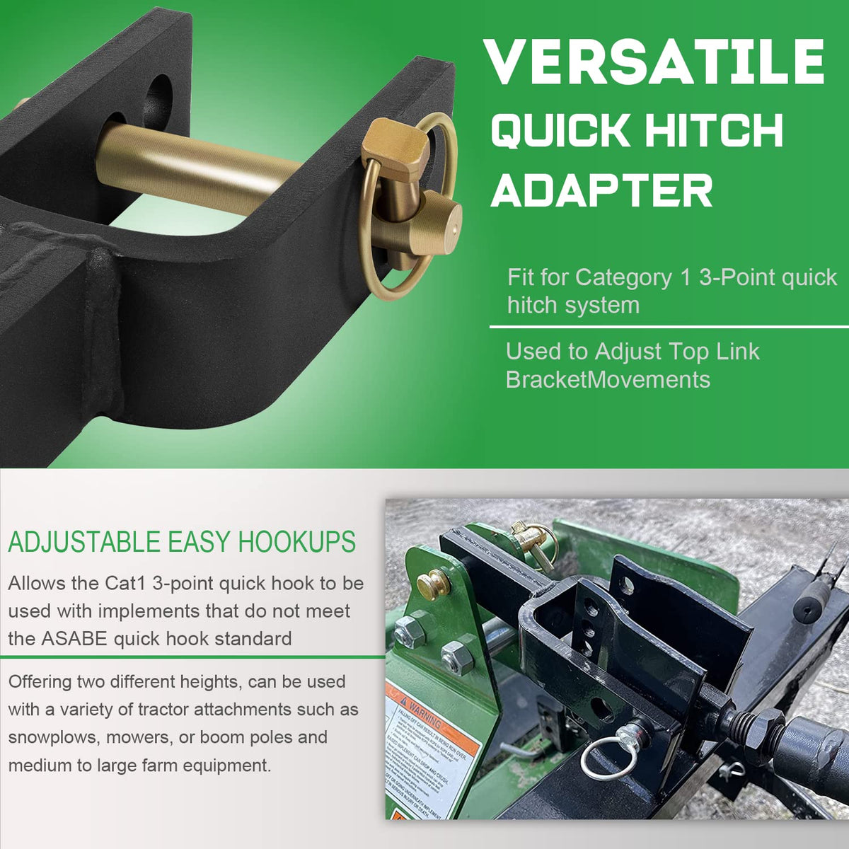 Category 1 3-Point Quick Hitch Adapter B213869