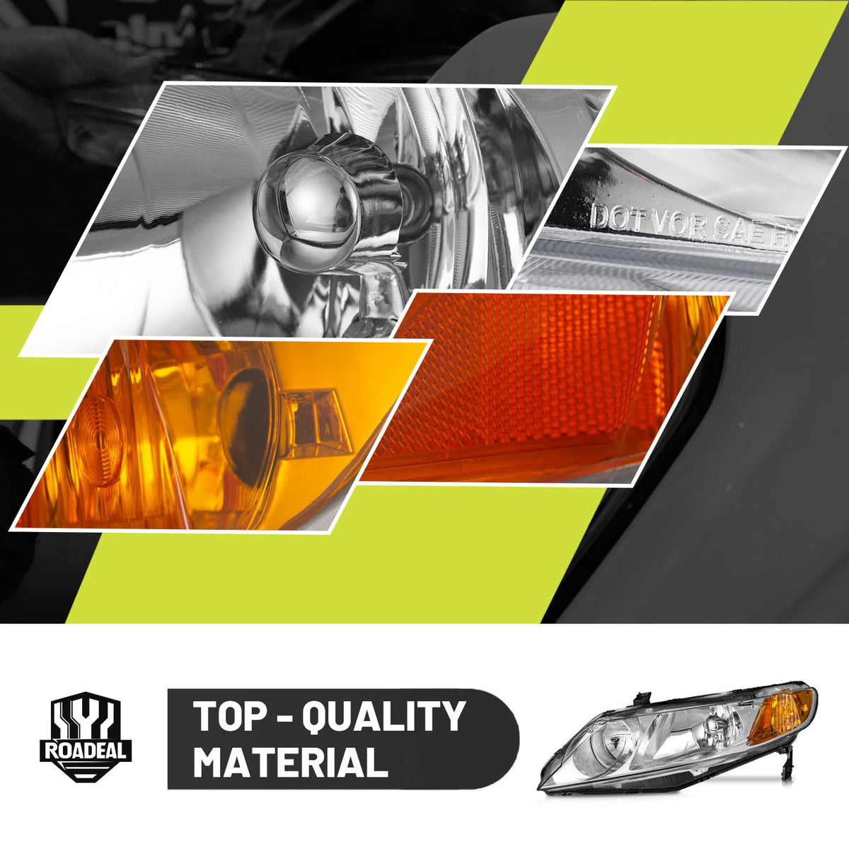Headlights for Honda Civic 4-Door P87622