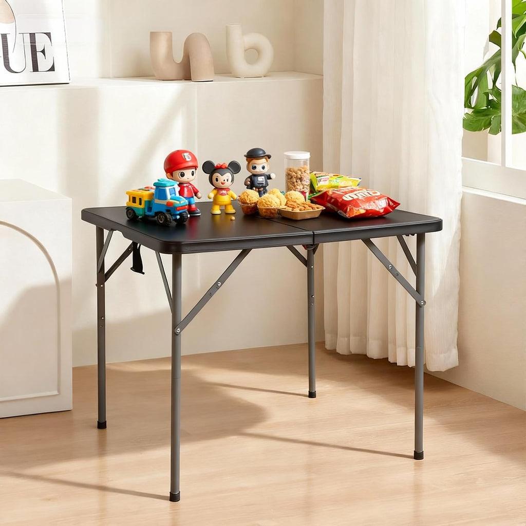 34" Black Folding Card Table B402