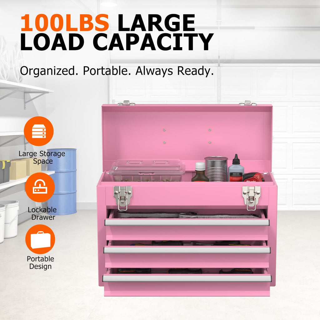 Portable Metal Tool Box with Drawers T5606