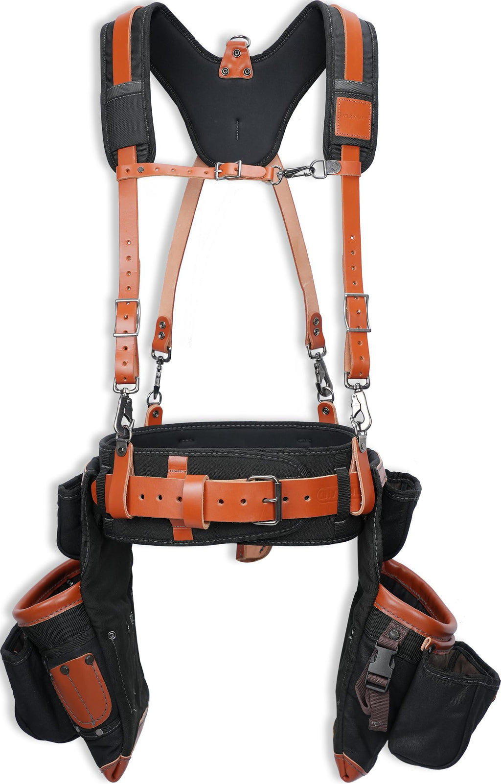 Top-Grain Leather Tool Belt With Suspenders J319537