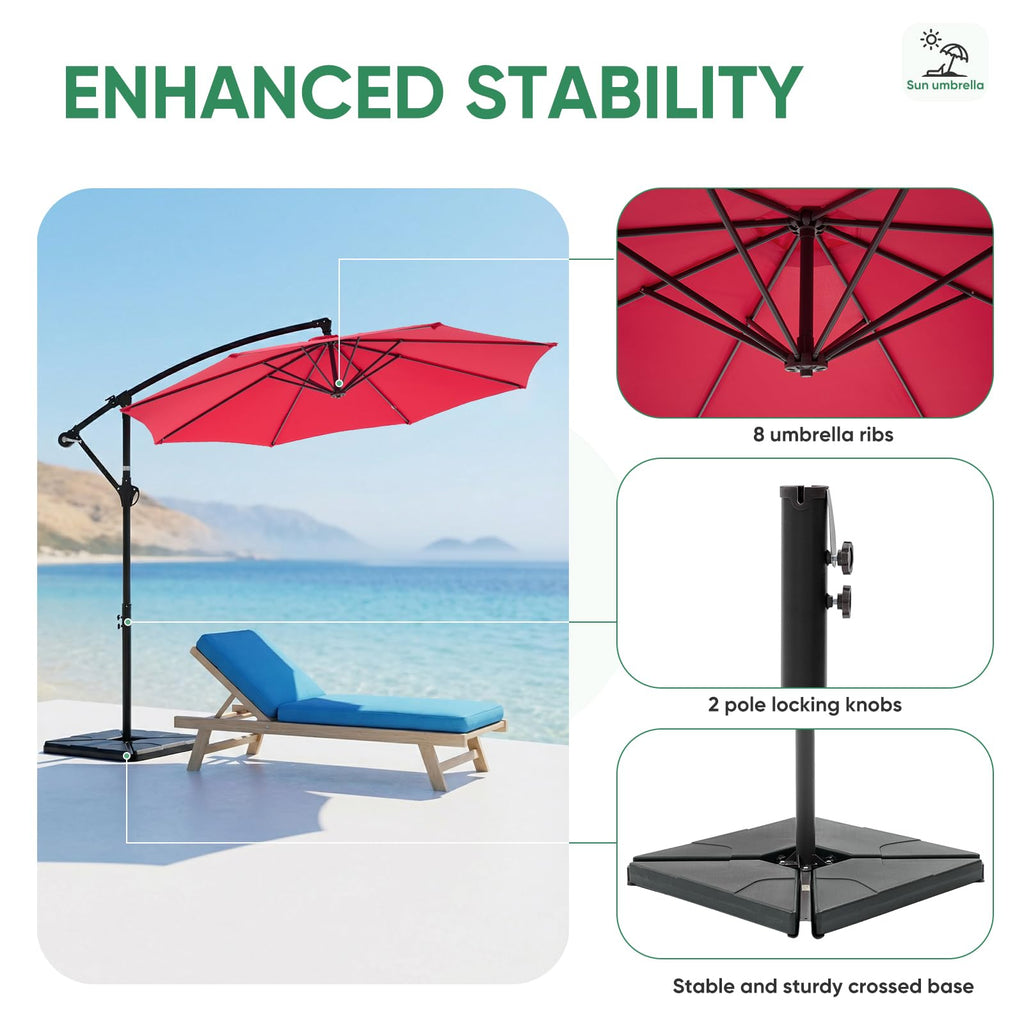 10FT Cantilever Patio Umbrella Y884