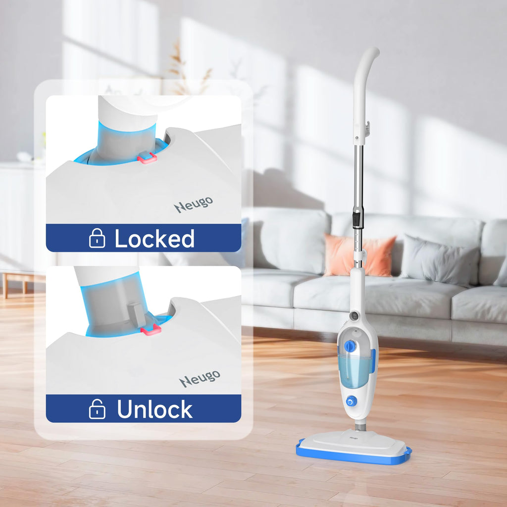 Lightweight Steam Mop with Adjustable Steam Modes, 23ft Cord, 2 Washable Pads O2744