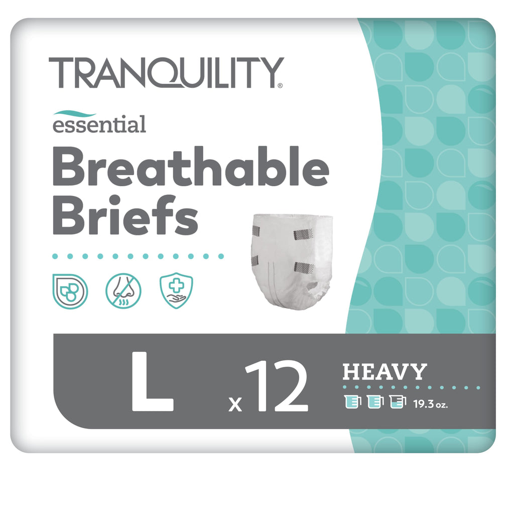 Heavy Adult Diapers with Tabs, Large, 12 Ct G128