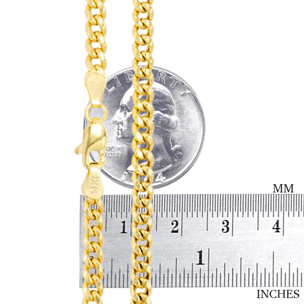 14k Yellow Gold Cuban Link Chain Necklace R281