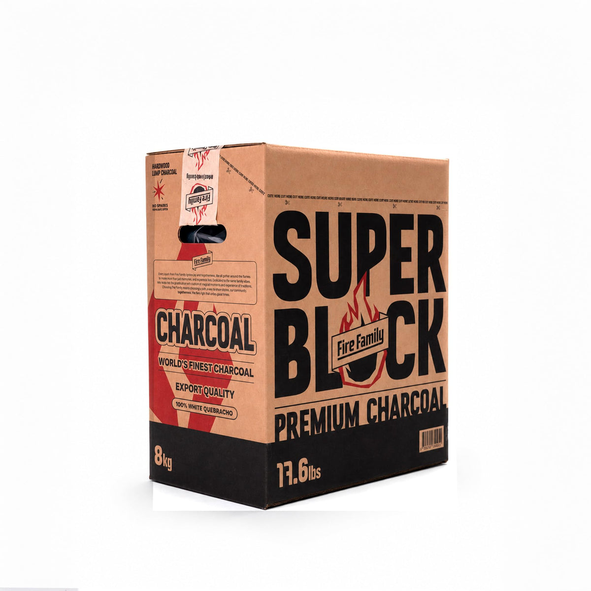 Charcoal, 100% Natural Quebracho Blanco Hardwood Lump, 17.6 Lbs L54947