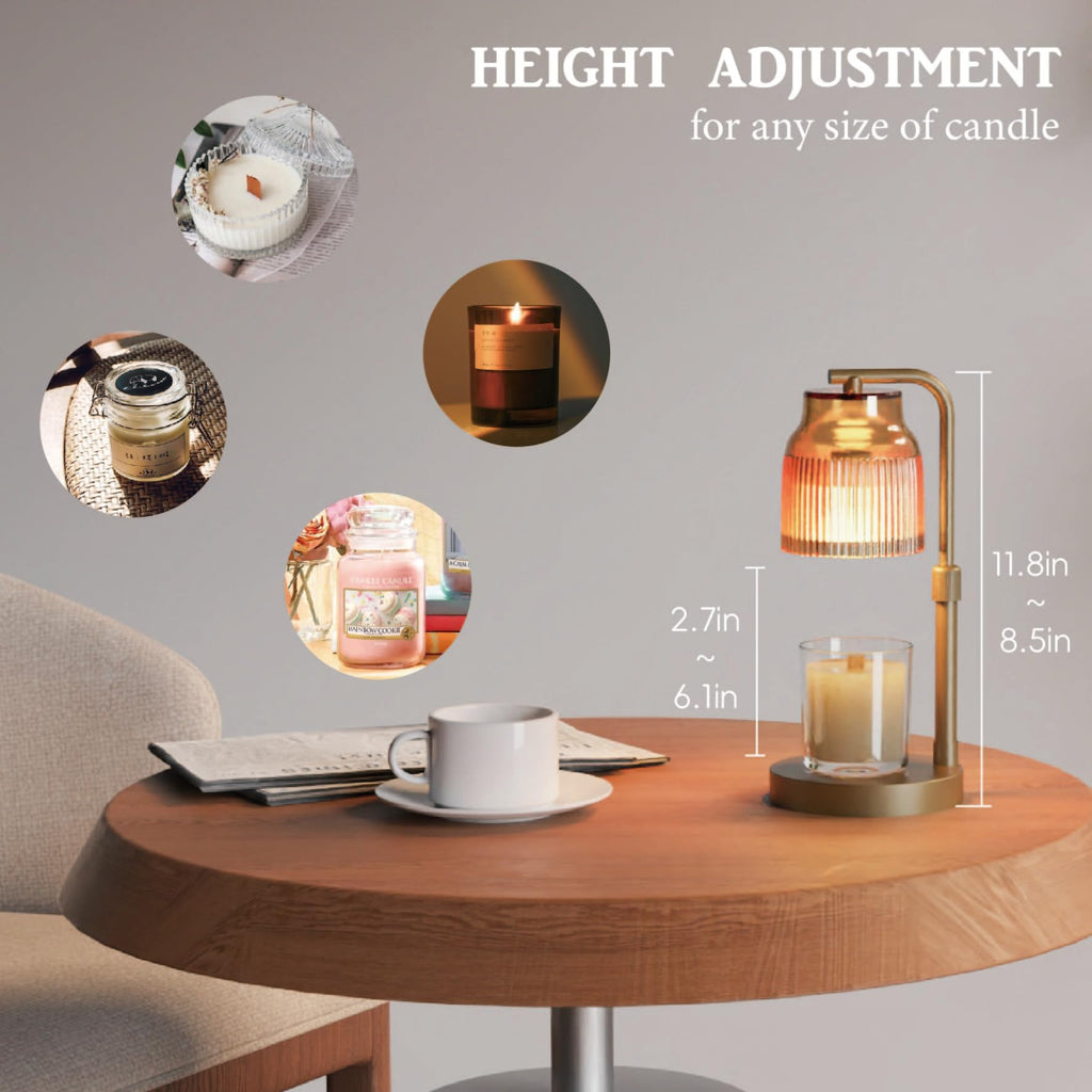 Candle Warmer Lamp with Timer Dimmer Adjustable Height H731