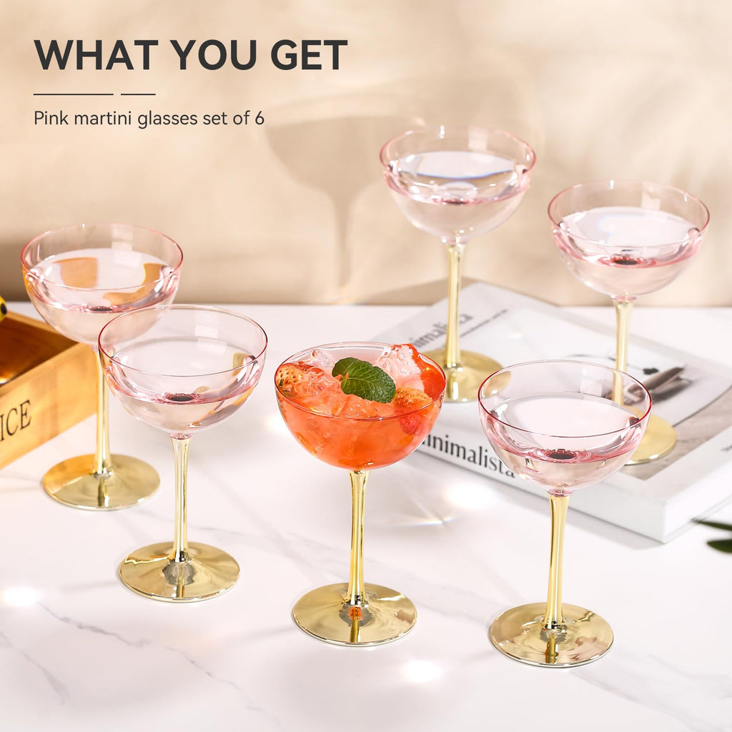 Pink Martini Glasses Set of 6 X20973