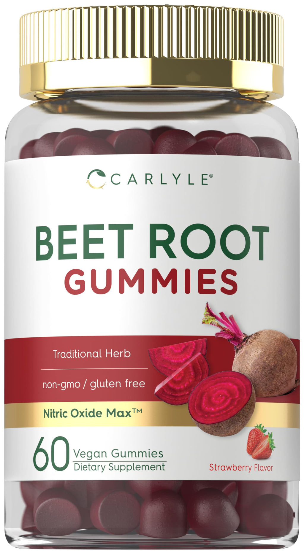 Beet Root Gummies 60 Count Strawberry Flavor S827522