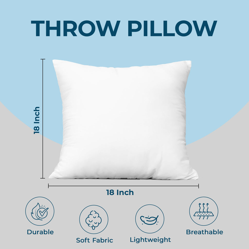 18x18 Decorative Pillow Inserts Set of 4 W3994