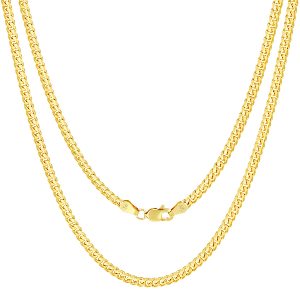 14k Yellow Gold Cuban Link Chain Necklace R281