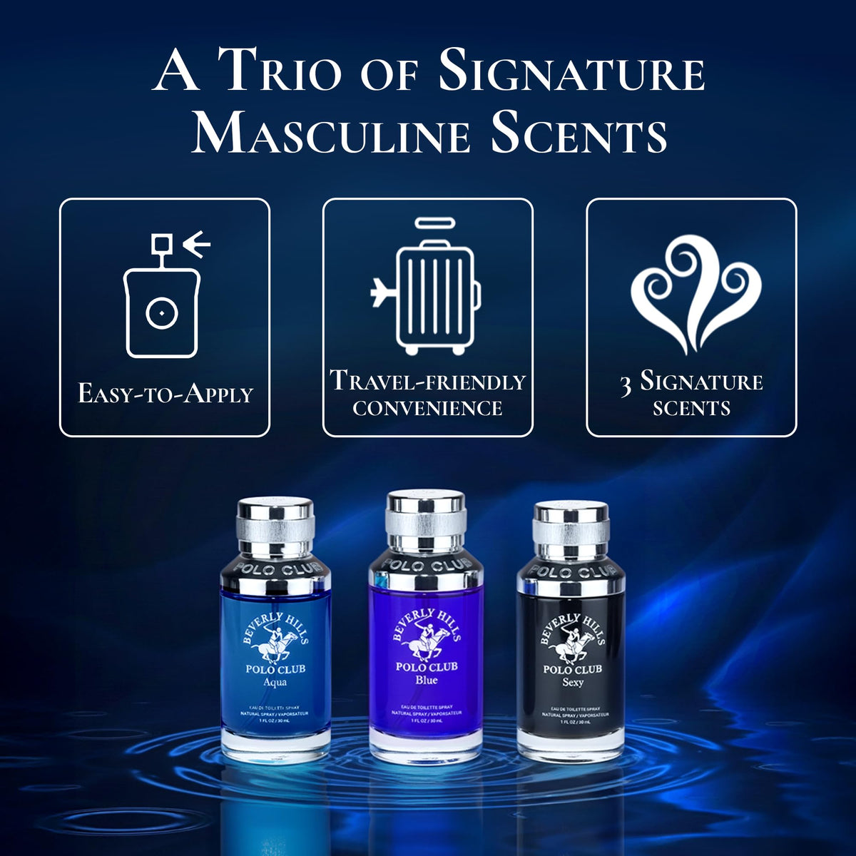 Men’s Eau de Toilette Gift Set 3 Piece 3 x 1 oz M613678