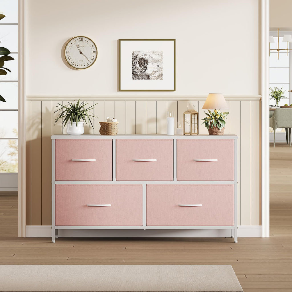 Pink 5 Drawer Dresser U959