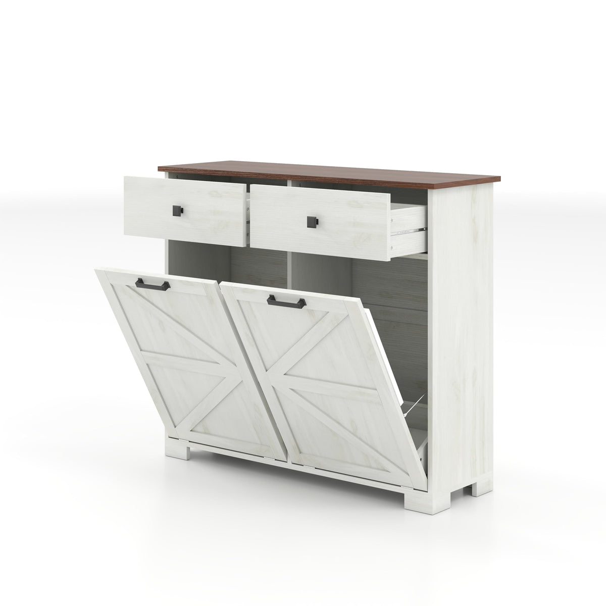 Double Tilt-Out Trash Cabinet for 2x10 Gallon Cans A825