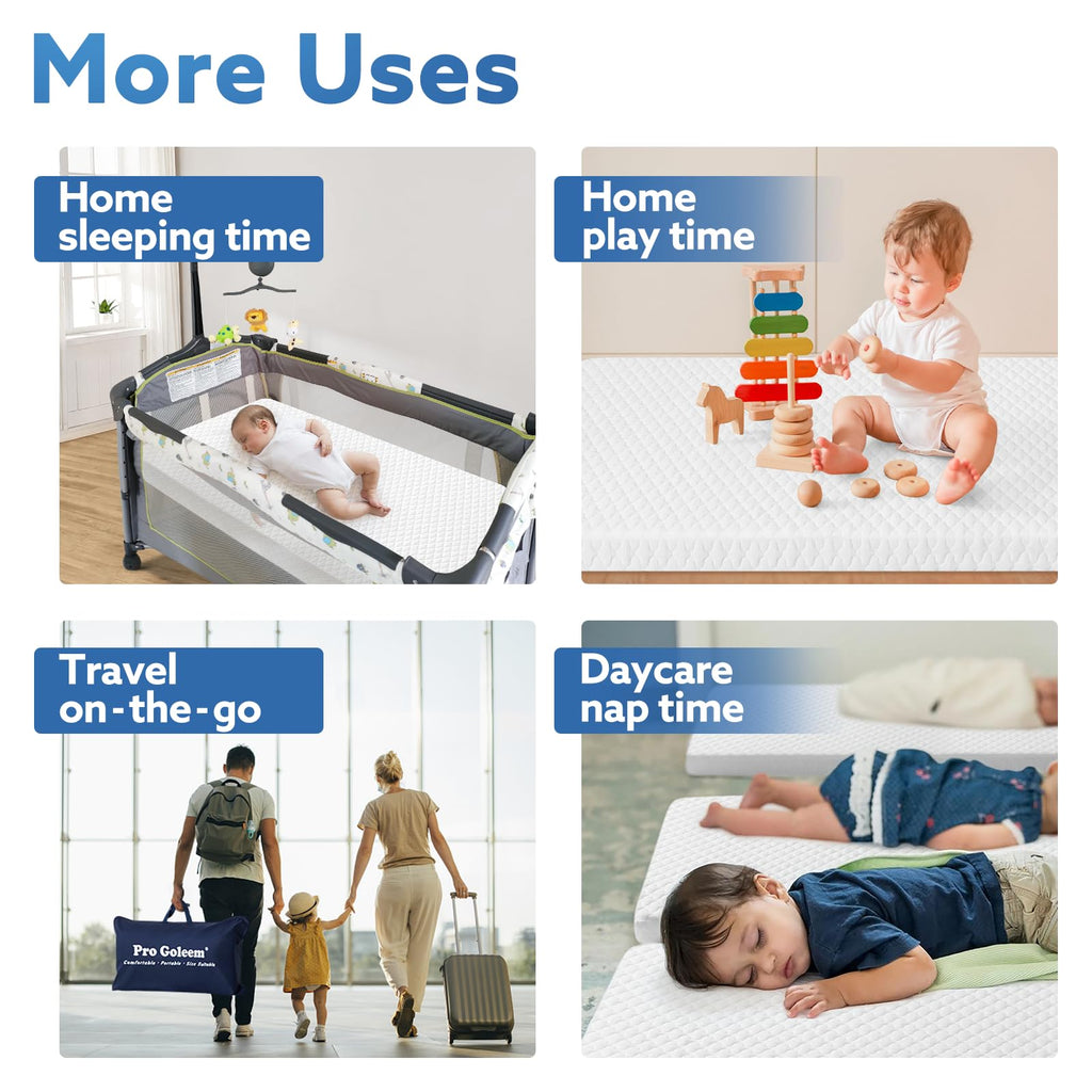 Waterproof Pack and Play Mattress 38"x26" White M698522