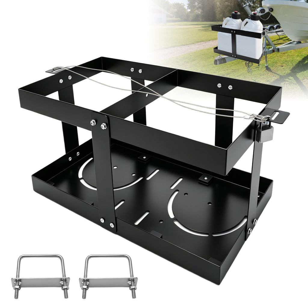 Gas Can Rack with Lock Cable and Rubber Pads S5262