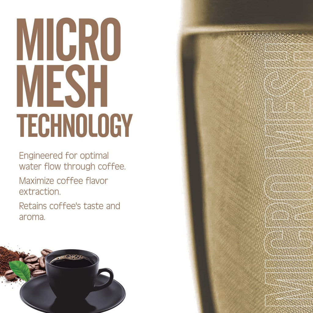 8-12 Cup Reusable Coffee Filter Basket with Mesh Bottom D5006