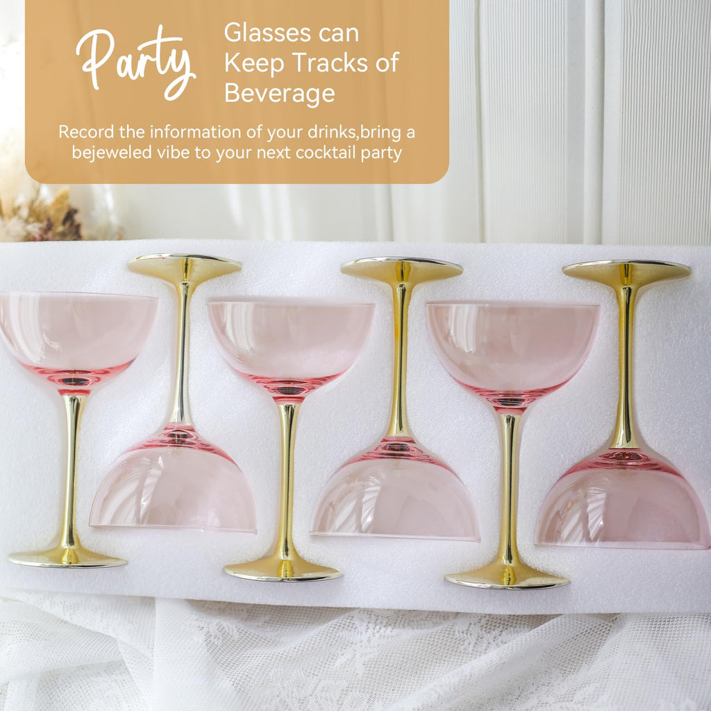 Pink Martini Glasses Set of 6 X20973