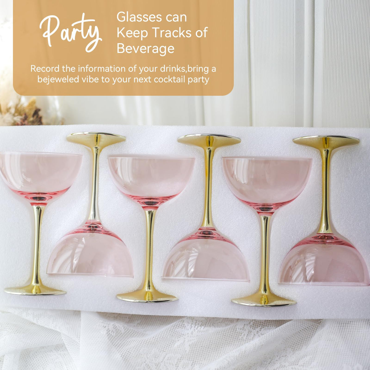 Pink Martini Glasses Set of 6 X20973