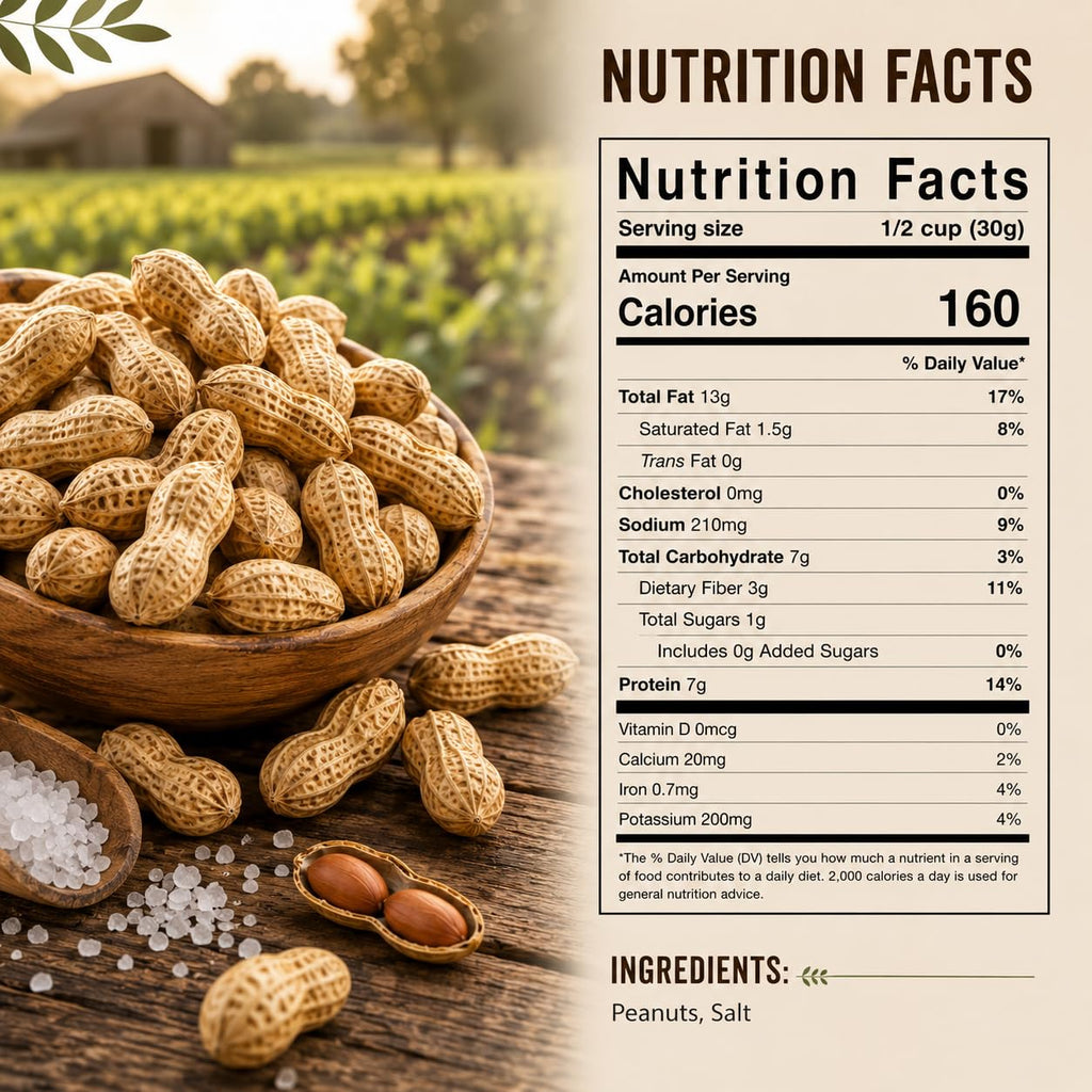 Roasted Salted Peanuts In Shell 4 LB J6223