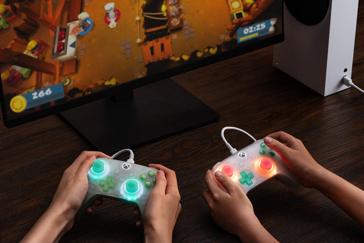 Wired Controller with RGB Lighting, Hall Effect Joysticks and Triggers, Translucent Pink W918758